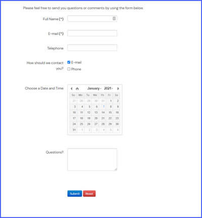 Accountants  Web Design Contact Us Form